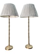 POOKY - BAMBOOZLE - PAIR OF MODERN DESIGNER BRASS TABLE LAMPS