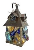 PETER MARSH - MID 20TH CENTURY ARTS & CRAFTS ROCK LANTERN LIGHT