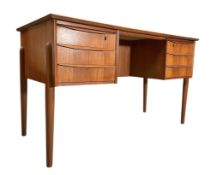 DANISH MODERN DESIGN - RETRO MID CENTURY 1960S TEAK WRITING TABLE DESK