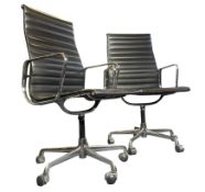 EAMES FOR VITRA - MODEL EA 119 - PAIR OF DESIGNER DESK CHAIRS