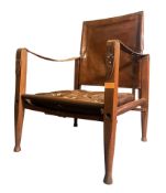 KAARE KLINT (1888-1954) - RETRO LEATHER SAFARI CHAIR