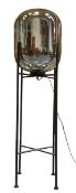 CONTEMPORARY STEEL & GLASS ODA PULP-STYLE LAMP LIGHT