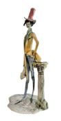 ADRIANO COLOMBO (B.1940) - LO SCRICCIOLO - STYLISED PORCELAIN FIGURE