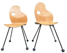 TOMMY ROBERTSON & PAUL JONES - PRACTICAL STYLING - PAIR OF 80S PALETTE CHAIRS