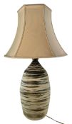 ANDRE LORET FOR SIDMOUTH POTTERY - LARGE STUDIO POTTERY TABLE LAMP