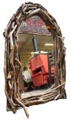 LARGE CONTEMPORARY DRIFTWOOD MIRROR