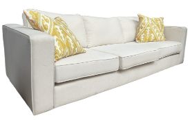 LARGE MODERN INTERIOR DESIGNER THREE-SEATER SOFA SETTEE
