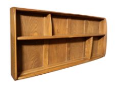 ERCOL FURNITURE - MODEL 386 - MID CENTURY HANGING SHELVES BOOKCASE