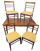 YOUNGERS - RETRO MID CENTURY 1960S TEAK EXTENDING DINING TABLE & CHAIRS