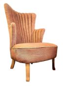 19TH CENTURY PINK CLAM SHELL CHAIR