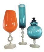EMPOLI - SELECTION OF THREE MID CENTURY ITALIAN APOTHECARY JARS