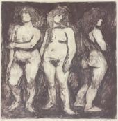 DUCHESNE - LATE 20TH CENTURY 1990S ETCHING ON PAPER TITLED 'A CROWD'