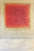 DONNAGH MCKENNA (1936-2011) - UNTITLED ABSTRACT IN RED - MIXED MEDIA ON CANVAS