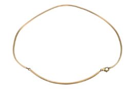 A 9CT GOLD CHOKER NECKLACE