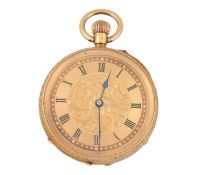 18CT GOLD EARLY 20TH CENTURY FOB POCKET WATCH