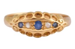 HALLMARKED 18CT GOLD PASTE & DIAMOND GYPSY RING