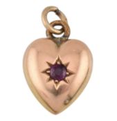 RUBY SET HEART NECKLACE PENDANT