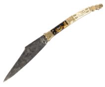 19TH CENTURY SPANISH NAVAJA FIGHTING KNIFE