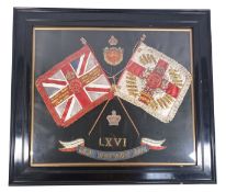 WWI FIRST WORLD WAR ROYAL BERKSHIRE REGIMENT EMBROIDERY PANEL