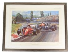 AFTER ALAN FEARNLEY - LIMITED EDITION FORMULA 1 JEAN ALESI PRINT