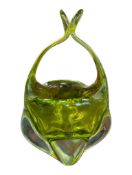 MID CENTURY CZECH JOSEF HOSPODKA STUDIO ART GLASS BOWL