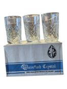 WATERFORD GLASS - LATE 20TH CENTURY BOXED SET OF SIX GLASS TUMBLERS