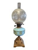 VICTORIAN 19TH CENTURY TABLE TOP OIL LAMP