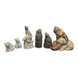 COLLECTION OF LATE 20TH CENTURY LLADRO PORCELAIN FIGURES