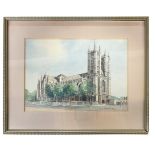 COLIN JAMES ASHFORD - WESTMINSTER ABBEY, LONDON - 20TH CENTURY WATERCOLOUR