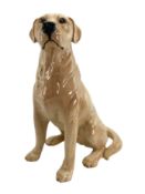 20TH CENTURY LARGE ROYAL DOULTON FIGURE OF A SEATED LABRADOR