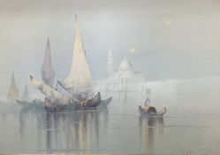 R. COOPER (BRITISH, EARLY 20TH CENTURY) - WATERCOLOUR PAINTING OF VENICE