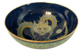 SPODE COPELAND - EARLY 20TH CENTURY 1920S HAND PAINTED PORCELAIN DRAGON BOWL