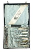 SELECTION OF 19TH CENTURY AND NEWER MOTHER OF PEARL HANDLED BUTTON HOOKS AND OTHERS