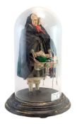 19TH CENTURY ENGLISH GRODNERTAL PEDLAR DOLL WITH BASKET