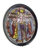 20TH CENTURY POOLE POTTERY CATHEDRAL PLATE BY TONY MORRIS