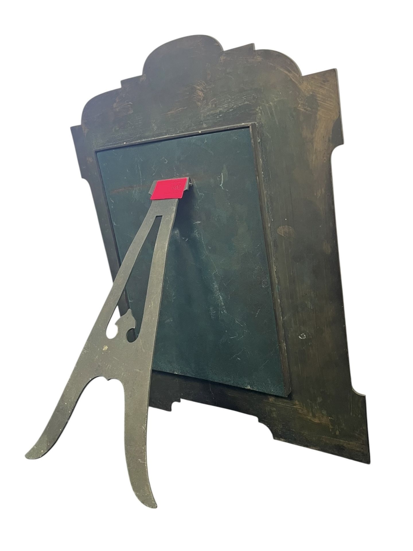 A 20TH CENTURY LIBRETY STYLE ART NOUVEAU BRASS DESK TABLE MIRROR - Image 2 of 6