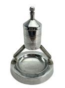 1930S ART DECO MUHLEX CHROME CIGARETTE LIGHTER ASHTRAY COMBINATION