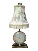 MID CENTURY PIFCO BEDSIDE TIMESIDE ART DECO STYLE TABLE LAMP & ALARM CLOCK