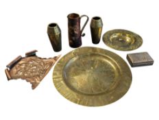 COLLECTION OF 20TH CENTURY BRASS & COPPER ITEMS
