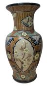 LARGE CHINESE EARTHENWARE BALUSTER VASE