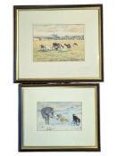 TWO LATE 20TH CENTURY R. B. TAYLOR WATERCOLOUR PAINTINGS
