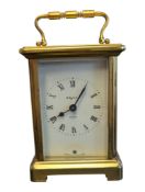 20TH CENTURY VINTAGE FRENCH BAYARD DUVERDREY & BLOQUEL BRASS CARRIAGE CLOCK