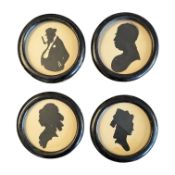 COLLECTION OF 19TH CENTURY SILHOUETTE FRAMED PICTURES