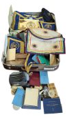 MIXED COLLECTION OF VINTAGE FREEMASONRY REGALIA & ASSOCIATED ITEMS
