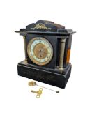 19TH CENTURY JAMES SCOTT SLATE MANTLE CLOCK