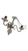 EARLY 20TH CENTURY HOBNAIL GLASS HANGING CHANDELIER