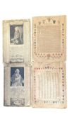 FOUR VICTORIAN 19TH CENTURY CARDBOARD PRINTS