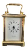 20TH CENTURY WALTER BULL & SONS BRASS CARRIAGE CLOCK
