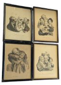FOUR L. BOILLY 19TH CENTURY VICTORIAN LITHOGRAPHS