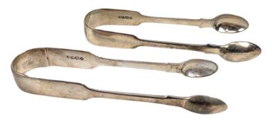 TWO PAIRS OF VICTORIAN HALLMARKED SILVER SUGAR TONGS